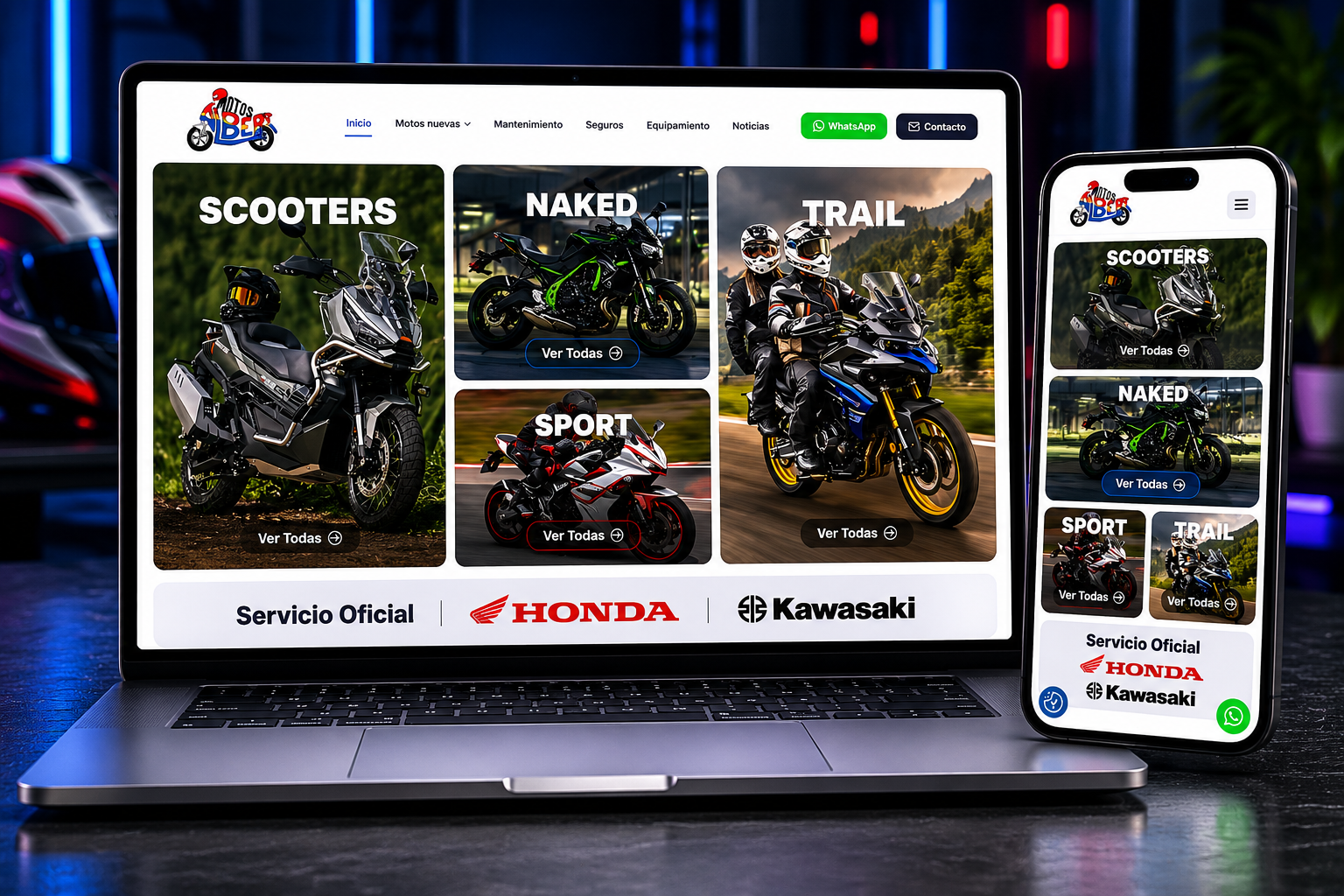 Web de Motos Albert posicionada por AvanzaIA