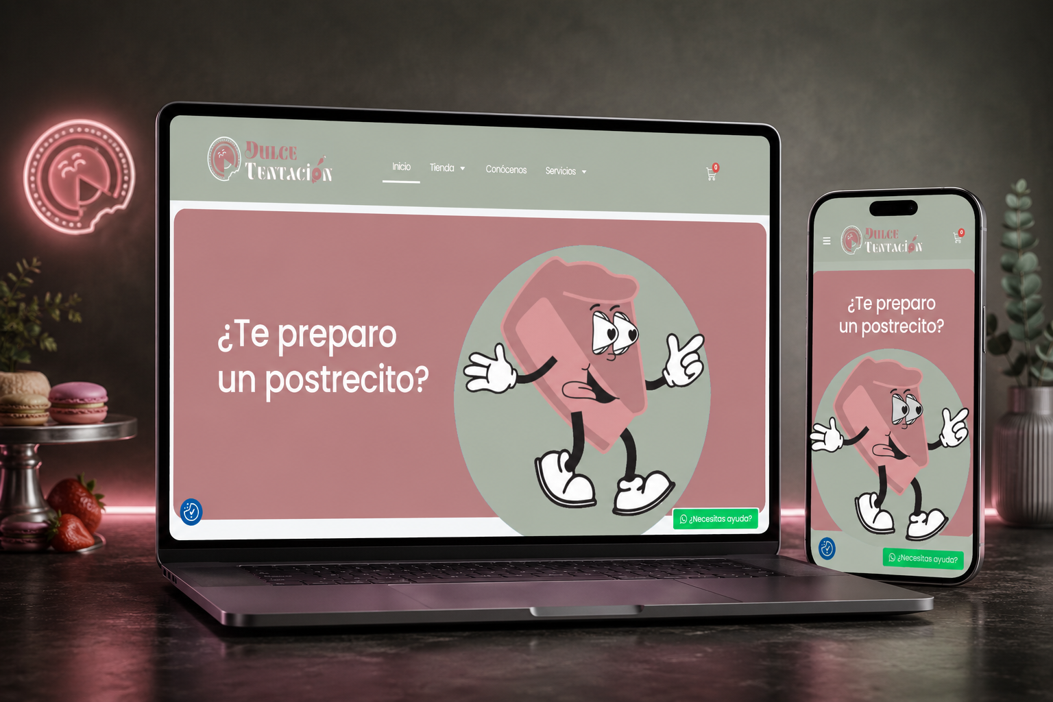 Web de Dulce Tentación, desarrollo web a medida por AvanzaIA